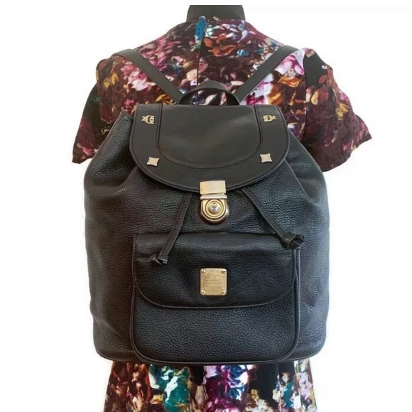 MCM Handbags - MCM Vintage Black Leather Backpack Authentic